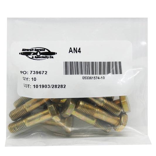 AN4-12A Bolt Undrilled (Pack Of 10)