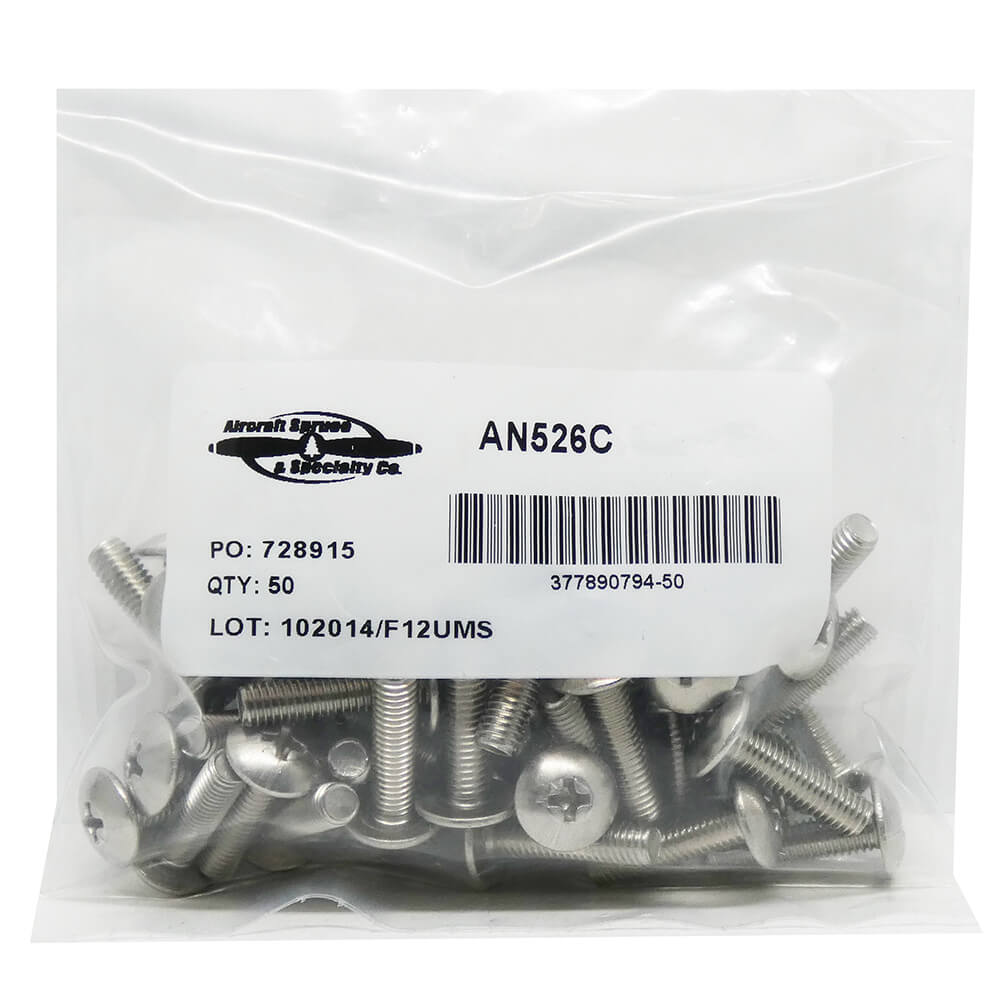 AN526C-632R8 Stainless Steel Machine Screw (Pack Of 50)