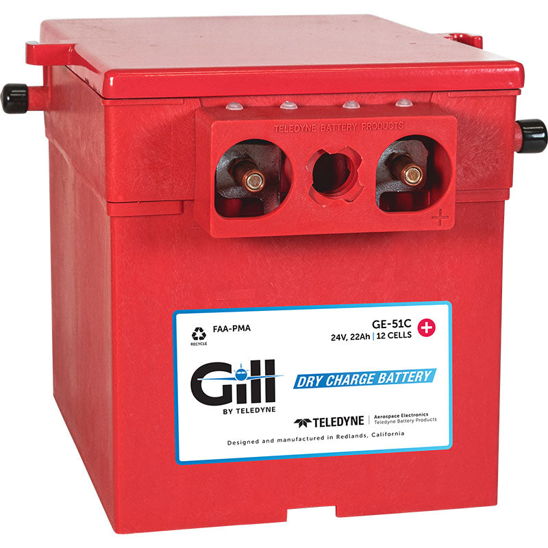 GE-51C Gill 24 Volt Dry Charged Battery Model