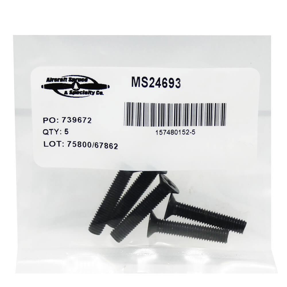 MS24693-BB276 Brass Inst Screw (Pack Of 5)
