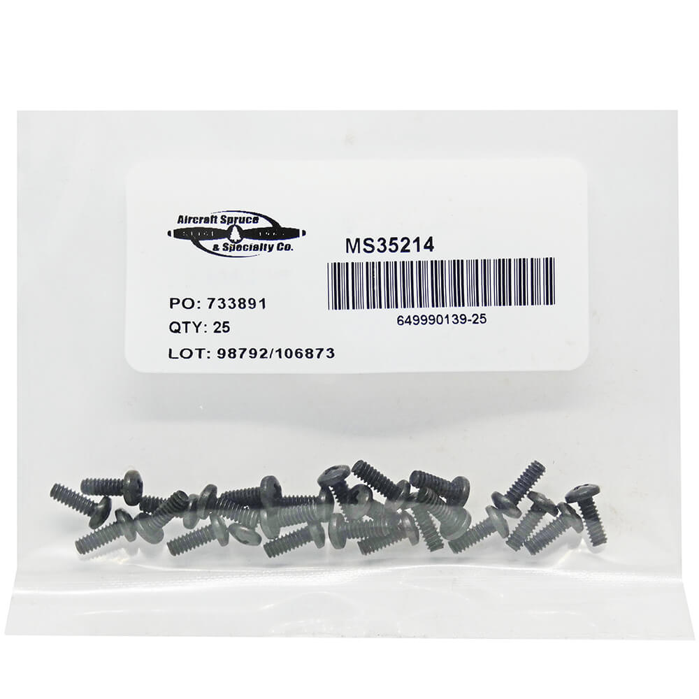 MS35214-31 Screw, Brass Instrument (Pack Of 25)