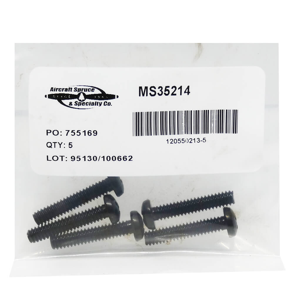 MS35214-59 Brass Inst Screw (Pack Of 5)