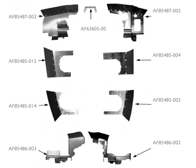 AF85486-002 Airforms Baffle Assembly - Silver / Black Returned