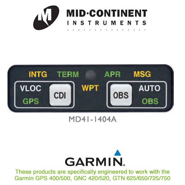 MD41-1408A Mid-Continent Instruments and Avionics Annunciation Control Unit Horizontal 28V