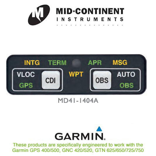 MD41-1408A Mid-Continent Instruments and Avionics Annunciation Control Unit Horizontal 28V