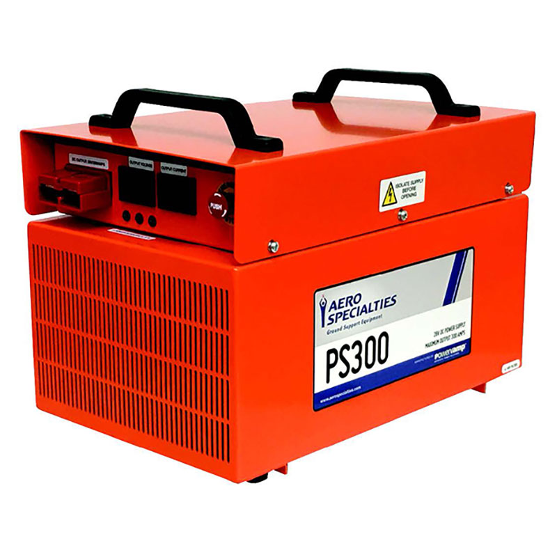 SB350 Powervamp PS300 3 Phase Base Unit, 13Foot 28V Aircraft Connector Output + , Input Plug For EC1